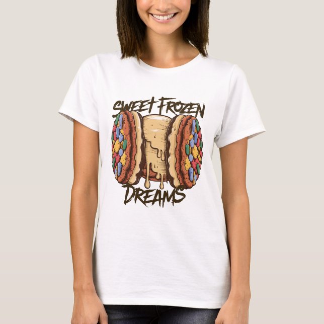 Ice Cream Day Sweet Frozen T Shirt (Framsida)