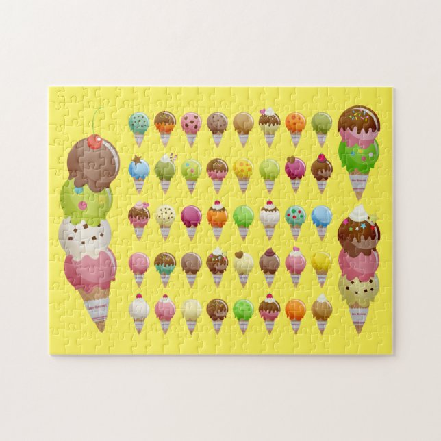 Ice Cream Delight Yummy Sweets Pussel (Horisontell)