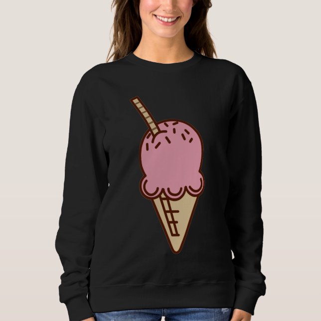ice cream design ice cream motif sweet water ice c t shirt (Framsida)