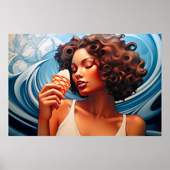 Ice Cream Dream airbrush art Poster (Framsidan)
