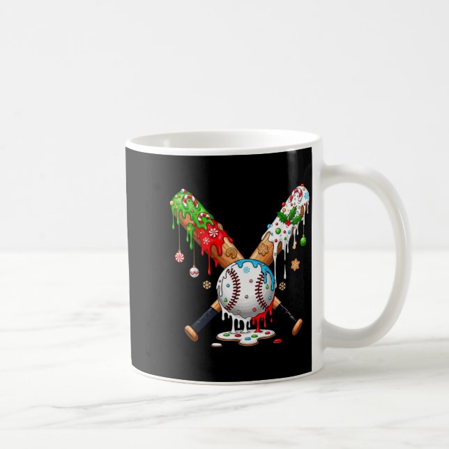 Ice Cream Drip Baseball Christmas Xmas Pajama Kids Kaffemugg (Höger)