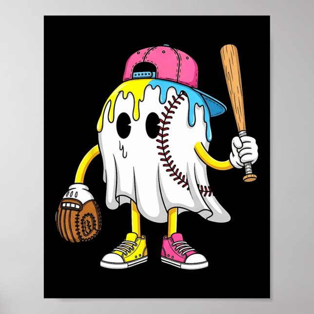 Ice Cream Drip Ghost Sell Spots Sell Drip Hallowee Poster (Framsidan)