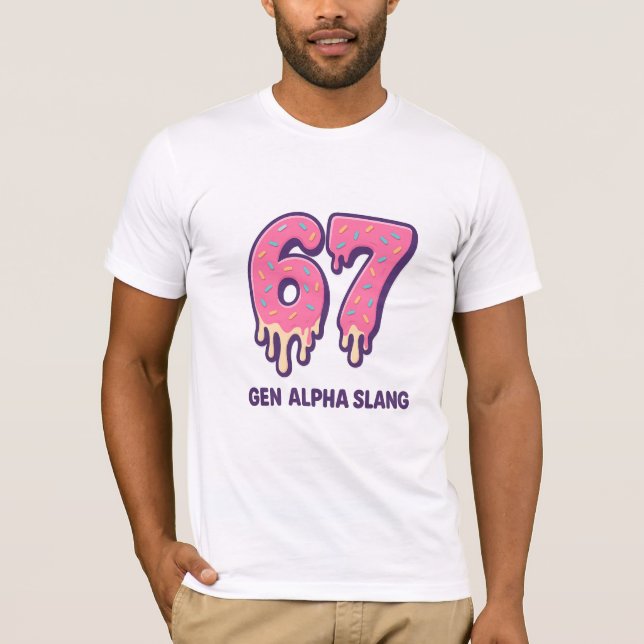 Ice Cream Drip Meme Gen Alpha 67 T Shirt (Framsida)