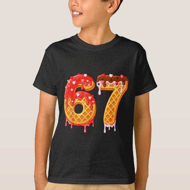 Ice Cream Drip Six Seven 67 Valentines Day For Men T Shirt (Framsida)