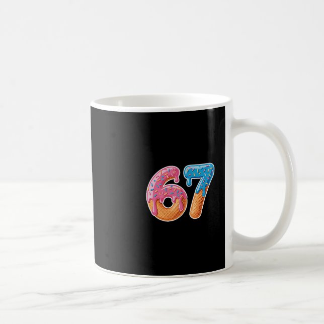 Ice Cream Drip Six Seven 6 7 Meme 67  Kaffemugg (Höger)