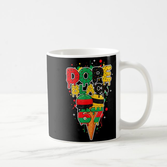 Ice Cream Drip Six Seven Meme 6 7 Black History Mo Kaffemugg (Höger)