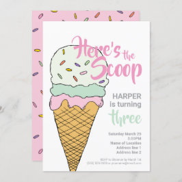 Ice Cream Event Firande Editable Ice Cream Soc Inbjudningar