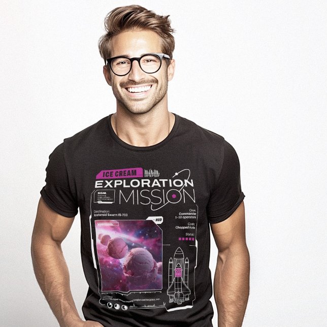 Ice Cream Exploration Uppdrag lustigt T Shirt (Ice Cream Exploration Mission Funny T-Shirt)