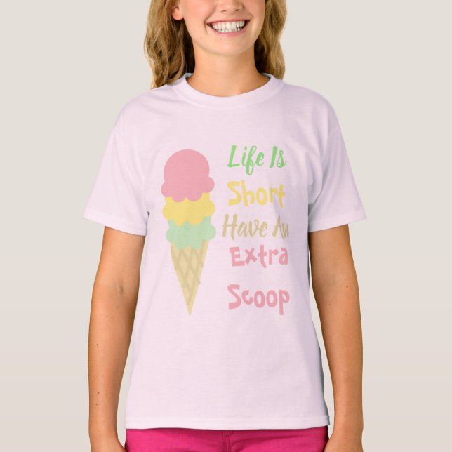 Ice Cream Extra Scoop T-Shirt (Framsida)