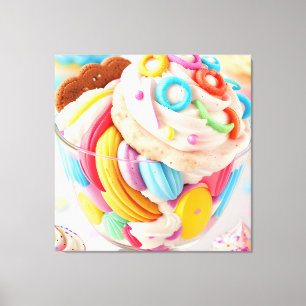 Ice Cream Fem Canvastryck