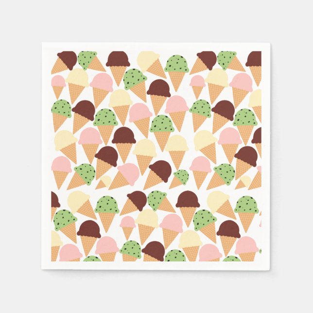 Ice Cream Flavors Pappersservett (Framsidan)