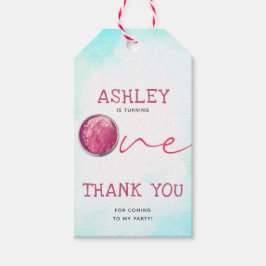 Ice Cream Första födelsedag Tack Presentetikett