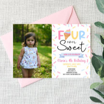 Ice Cream Four All Sweet 4e födelsedagen Party