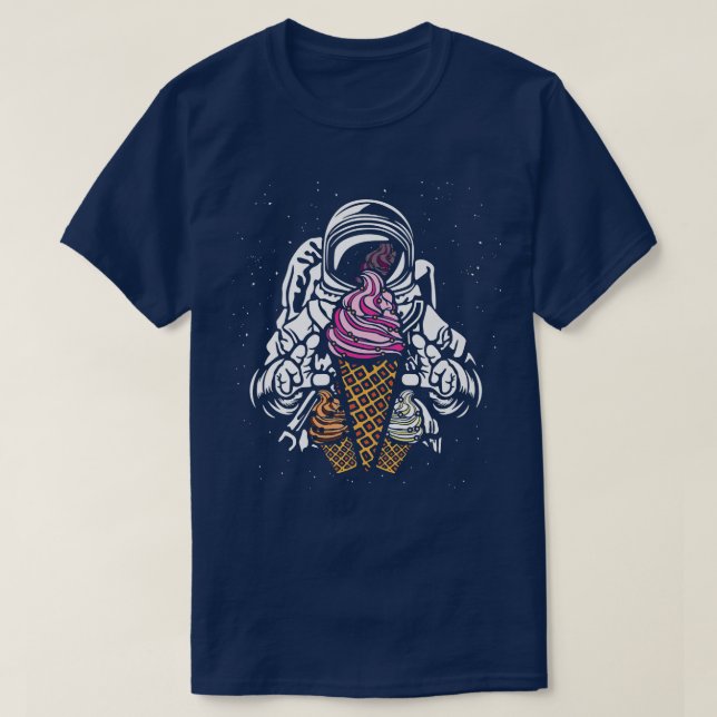 Ice Cream Gelato Future Astronaut Fläkt Popsicle U T Shirt (Design framsida)