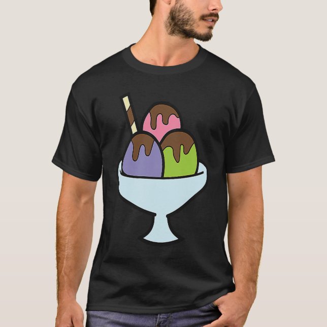 Ice Cream Gelato Summer Ice Cream T Shirt (Framsida)