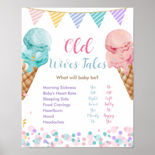 Ice Cream Gender avslöjar gamla fruar Tales Poster (Framsidan)