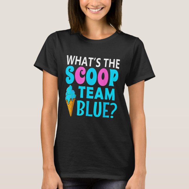 Ice Cream Gender Reveal Matching Team Blue What s  T Shirt (Framsida)