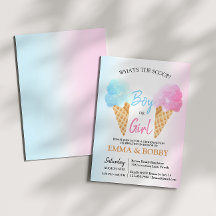 Ice Cream Gender Reveal What's the Scoop Party