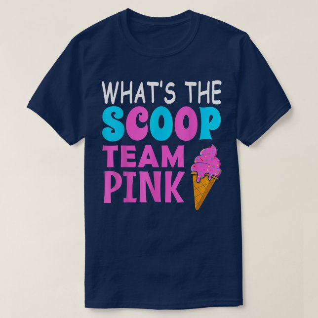 Ice Cream Gender Visa matchande Rosa Wht T Shirt (Design framsida)
