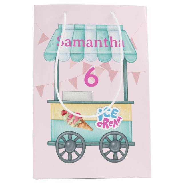 Ice Cream Gift Bag, Samantha Birthday Present Bag (Framsidan)