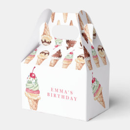 Ice Cream Girl BirthdayFavor box Presentaskar