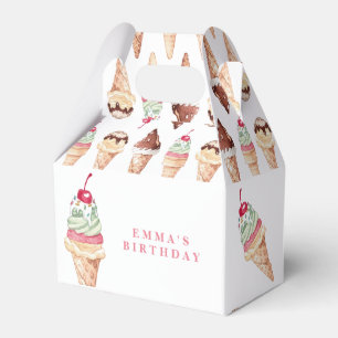 Ice Cream Girl BirthdayFavor box Presentaskar