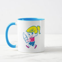 Ice Cream Girl Mugg in Blue