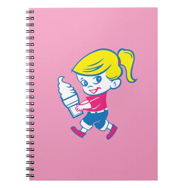 Ice Cream Girl Notebook Journal Anteckningsbok (Framsidan)