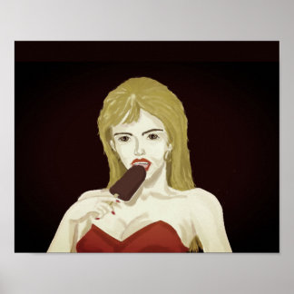 Ice cream girl poster