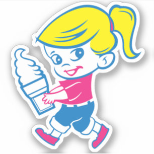 Ice Cream Girl Sticker Klistermärken
