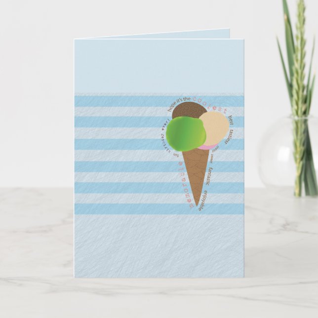 Ice Cream Grattis på födelsedagen Card Kort (Framsida)