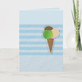 Ice Cream Grattis på födelsedagen Card Kort