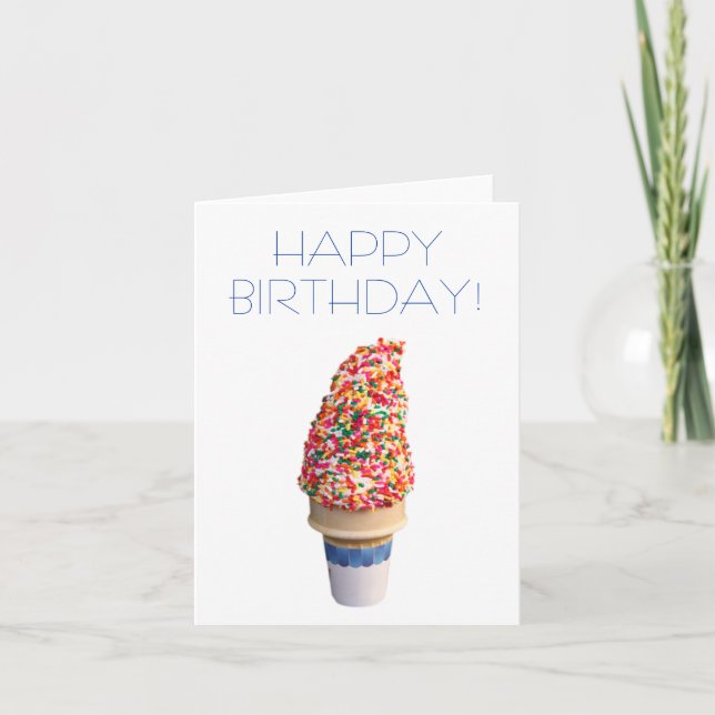Ice Cream Grattis på födelsedagen Card Kort (Framsida)