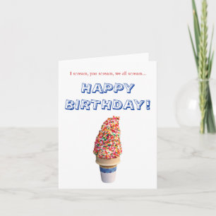 Ice Cream Grattis på födelsedagen Card Kort