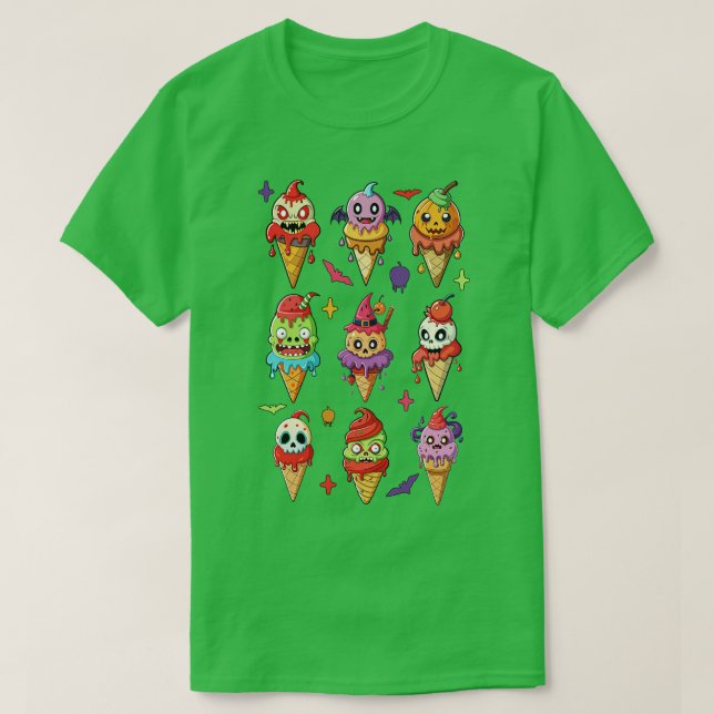 Ice Cream Halloween-nuny Spooky Season T Shirt (Design framsida)