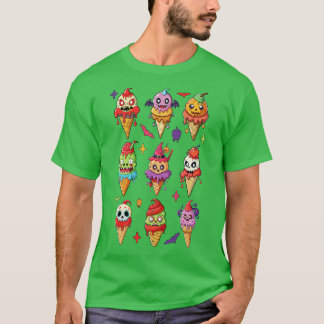 Ice Cream Halloween-nuny Spooky Season T Shirt