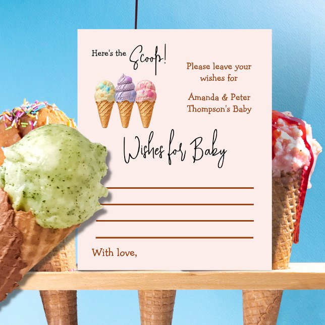Ice Cream Här är Scoop Baby Shower Önskemål Game (Skapare uppladdad)