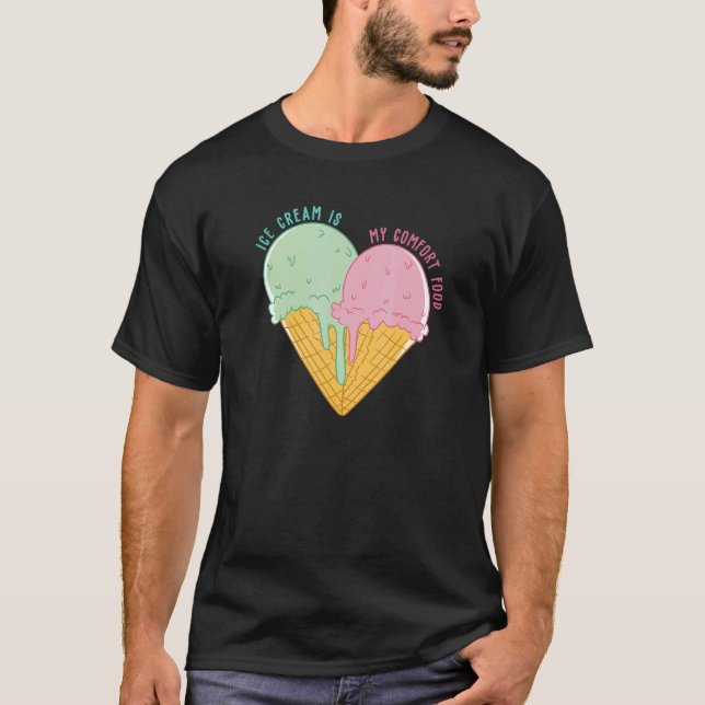 Ice Cream Heart Summer Ice Cream Ice Cream Heart T Shirt (Framsida)