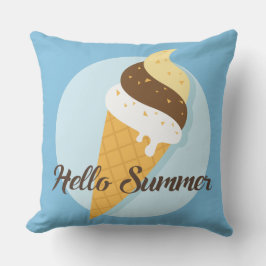 Ice Cream Hej anpassningsbar färg dekorativ kudde