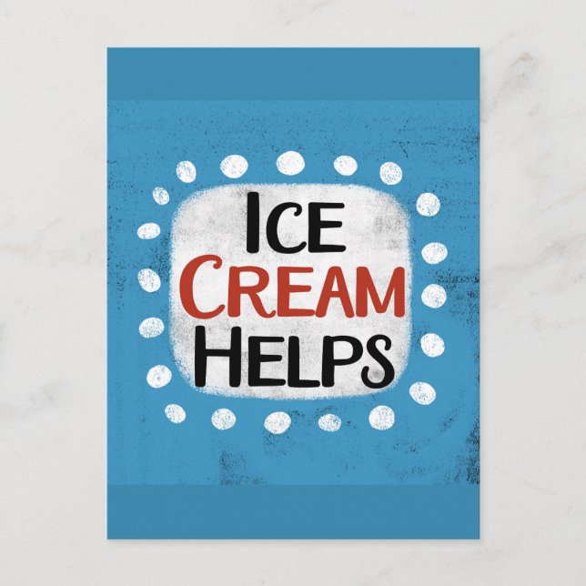 Ice Cream hjälper vykort (Framsida)