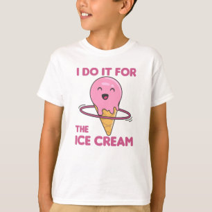 Ice Cream Hullern Hula Sport Ringar Roligt Food T Shirt