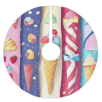 Ice Cream Julgransmatta Borstad Polyester