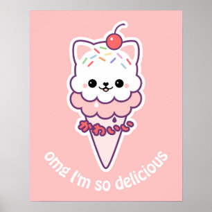 Ice Cream Kattunge Poster