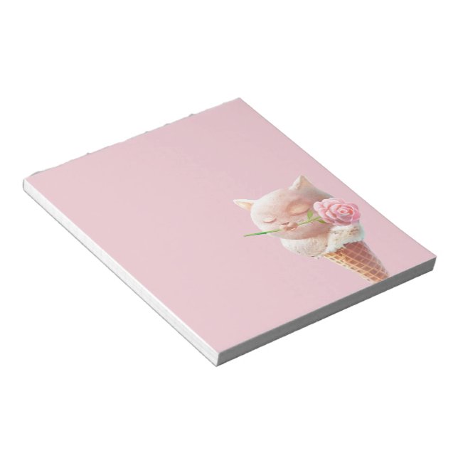 Ice Cream Kattunge - Rosy & Dreamy Anteckningsblock (Vinklad)