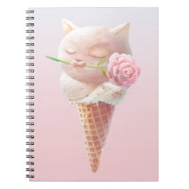 Ice Cream Kattunge - Rosy & Dreamy Anteckningsbok
