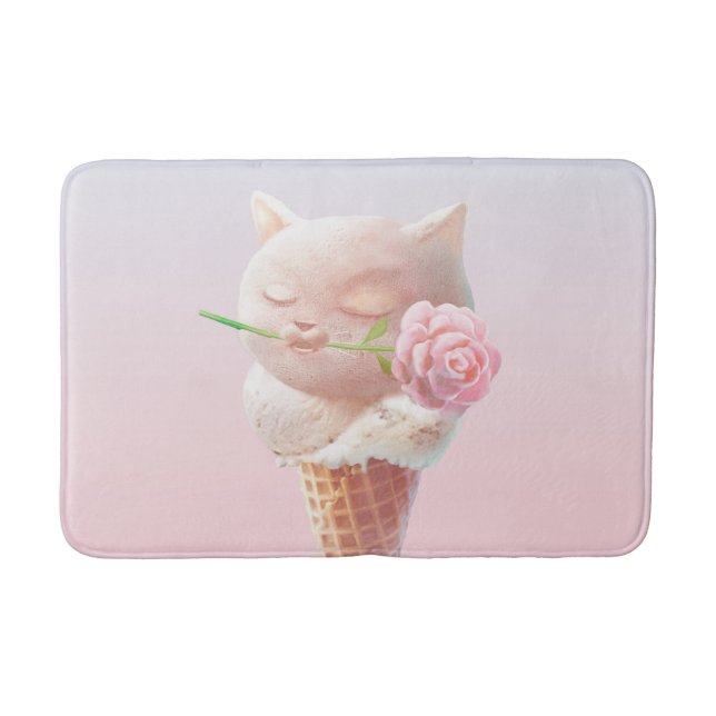 Ice Cream Kattunge - Rosy & Dreamy Badrumsmatta (Framsidan)