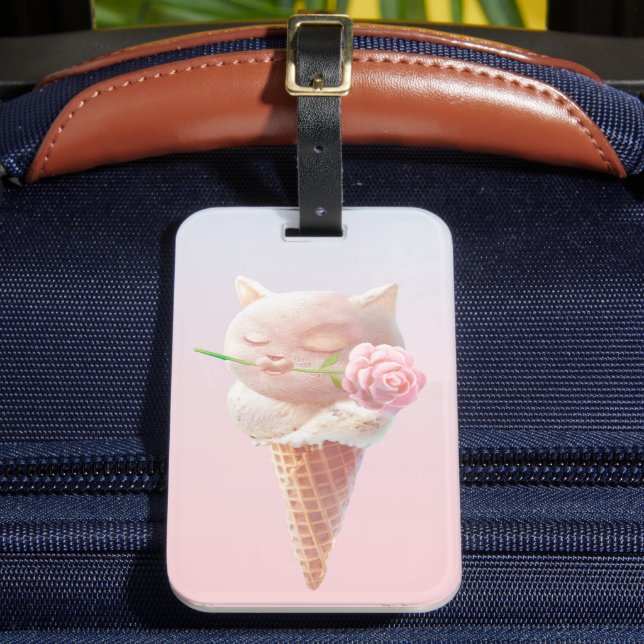 Ice Cream Kattunge - Rosy & Dreamy Bagagebricka (Framsida Insitu 2)
