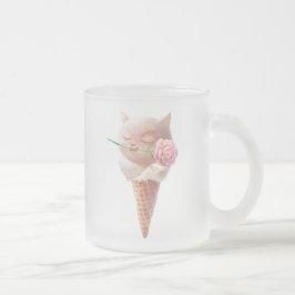 Ice Cream Kattunge - Rosy & Dreamy Frostad Glasmugg