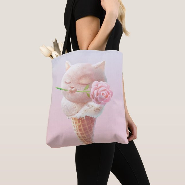 Ice Cream Kattunge - Rosy & Dreamy Tygkasse (Närbild)