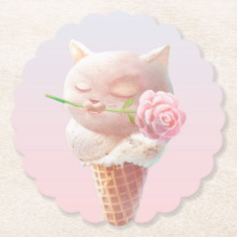 Ice Cream Kattunge - Rosy & Dreamy Underlägg Papper